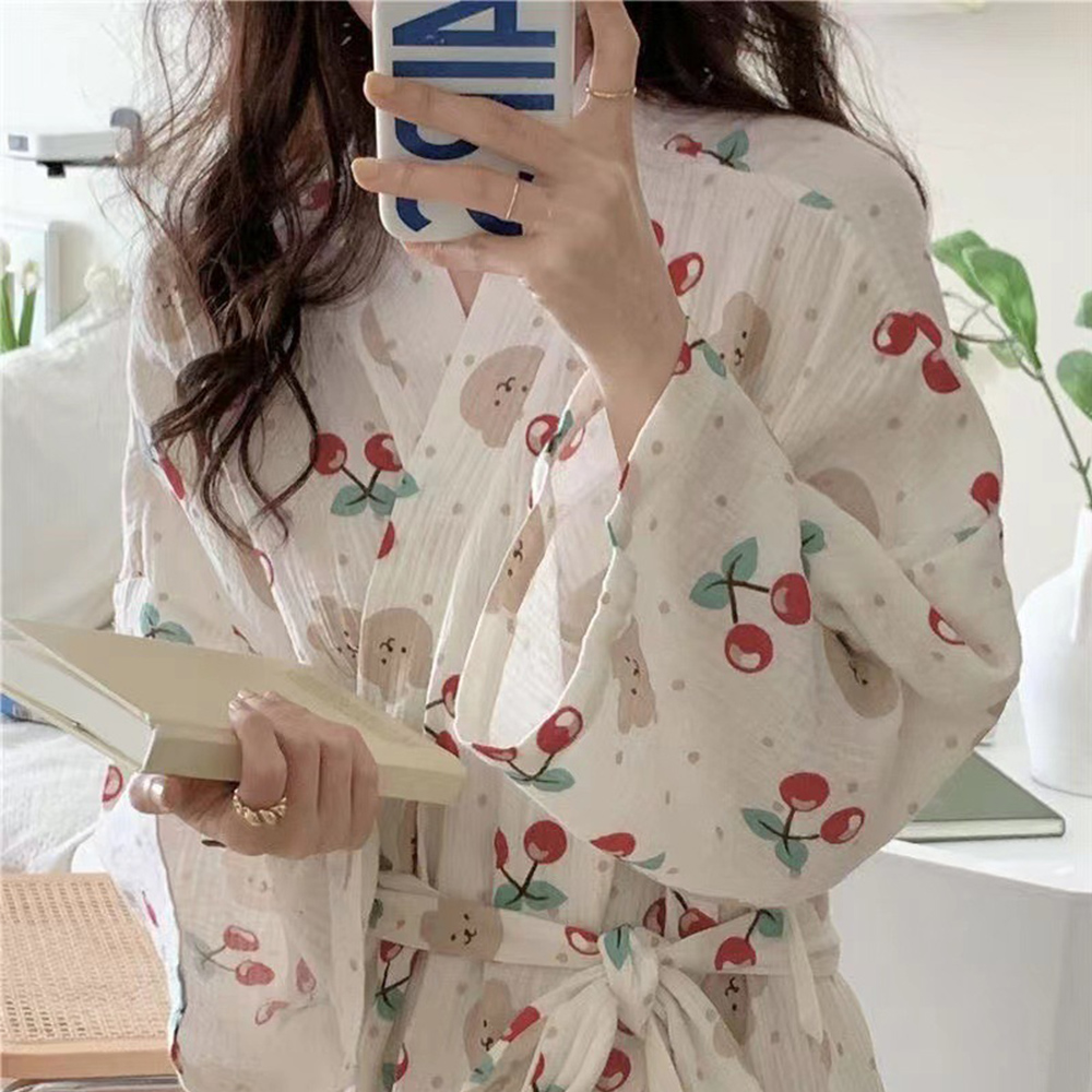 실크 잠옷 로브